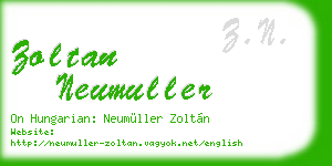 zoltan neumuller business card