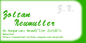 zoltan neumuller business card